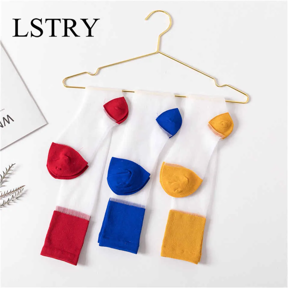 Сексуальные прозрачные летние чулки новинка Харадзюку новый продукт шелковые