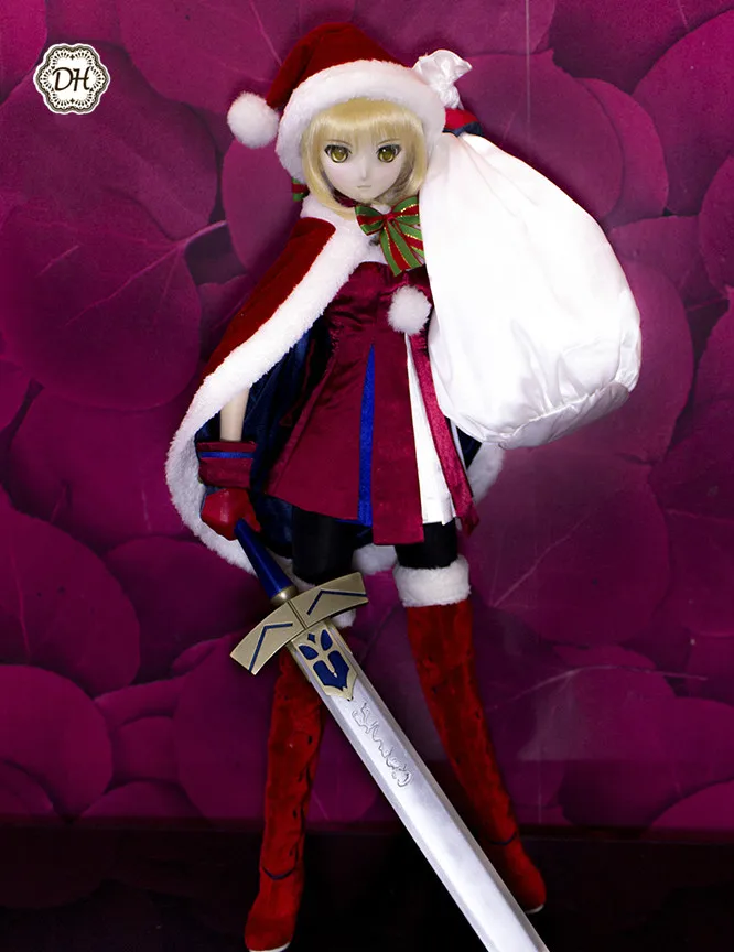 Estartek 1/3 индивидуальный красный Рождественский костюм для BJD SD DD куклы
