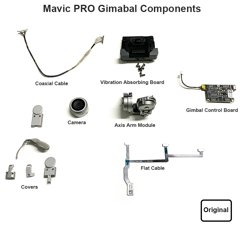 

Original Gimbal Axis Arm Module Flat Cable Coaxial Cable Gimbal Control Board and Camera Repair Component for DJI Mavic Pro