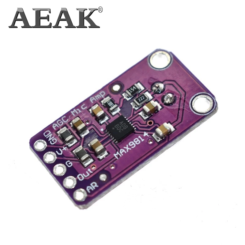 AEAK MAX9814 микрофонный усилитель с АРУ плата модуль автоматического управления усилением для Arduino программируемая атака и релиз соотношение низкий THD