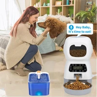 pet food water feeder automatic pet feeding feeder with stainless steel bowl smart dog and cat feeder automatic feeding dispense