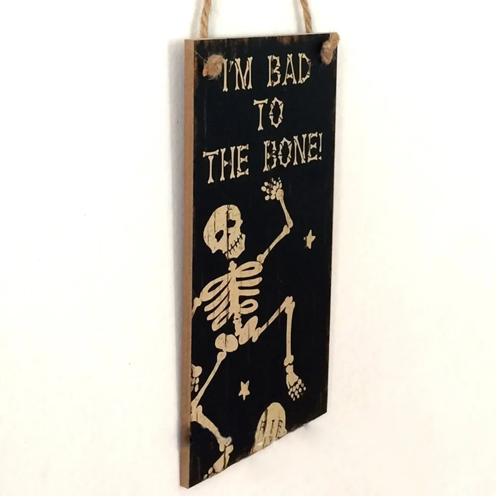 Хэллоуин деревянные ремесла украшения Висячие доски деревянный призрак