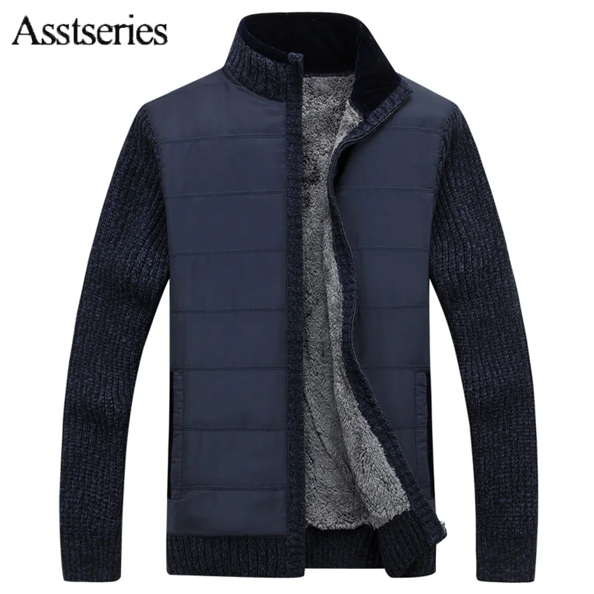 2021 New Brand Fashion Thickening Sweater Men s Zipper Cardigans Long Sleeve Warm Sweaters Men s Sweater With Velvet 136zr