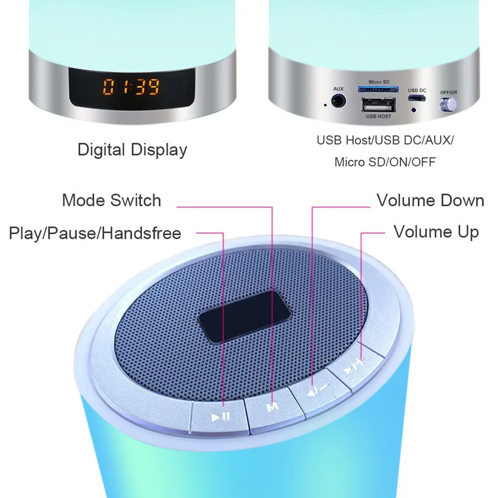 Светодиодный bluetooth-динамик Ночной светильник беспроводная лампа умная музыка