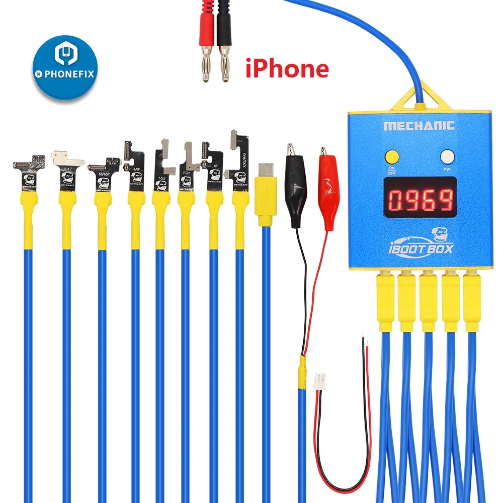 Механик iBoot коробка DC кабель питания для iPhone Android Мобильный телефон батарея загрузки ремонтная линия с 6 портами USB выход