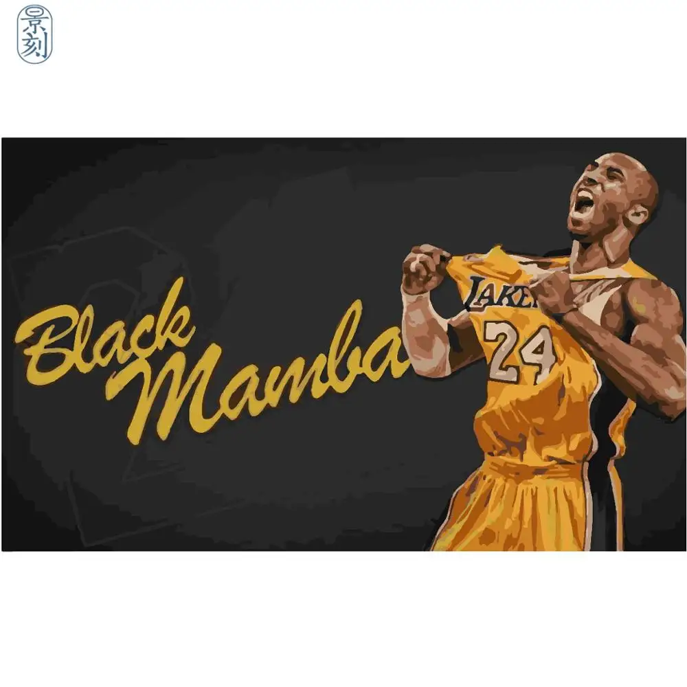 Лакерс Feveror #24 #8 баскетбольная память Черная Мамба Коби ручная работа краска из