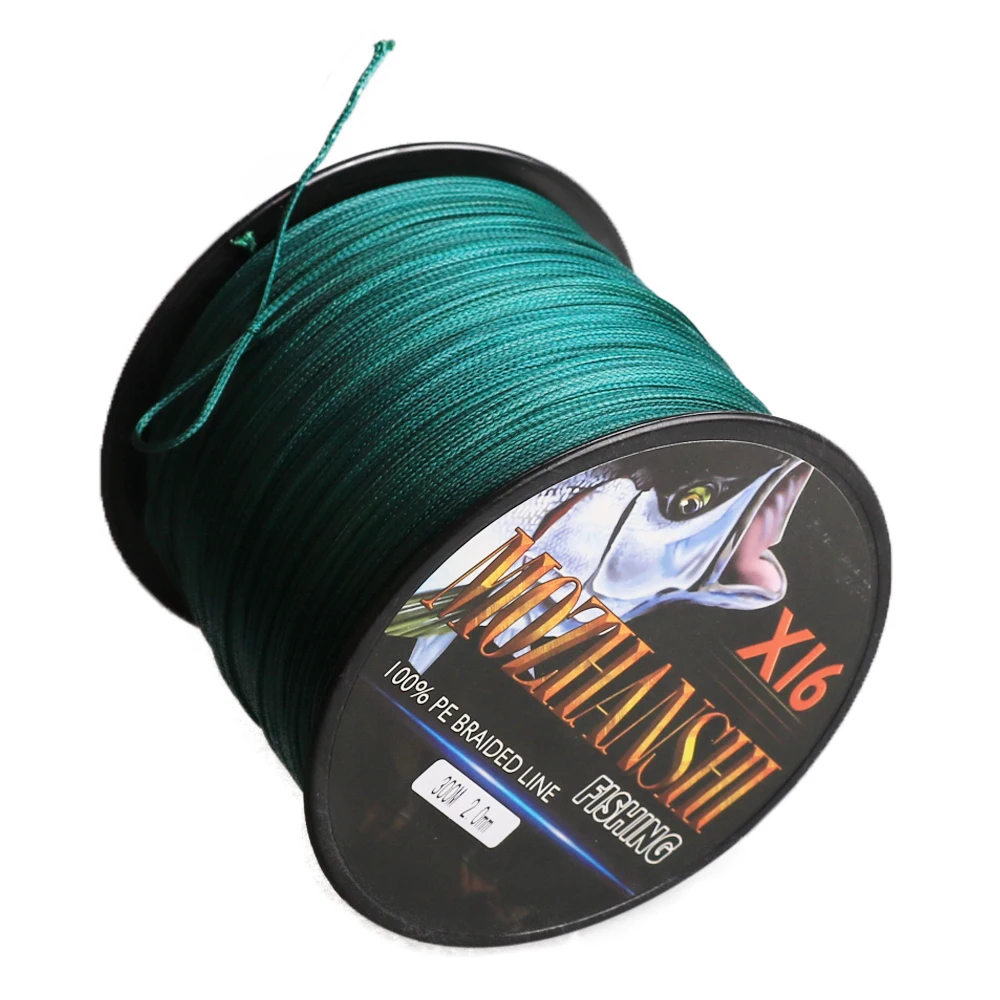 

MOZHANSHI 16 Strands 300M Super Strong 0.16MM-2.5MM 100% PE Braide Multifilament Fishing Line Material from Japan