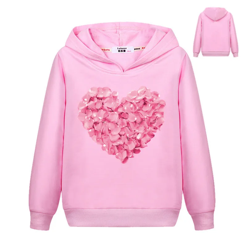 Повседневная цветная толстовка с капюшоном и длинными рукавами цветочным