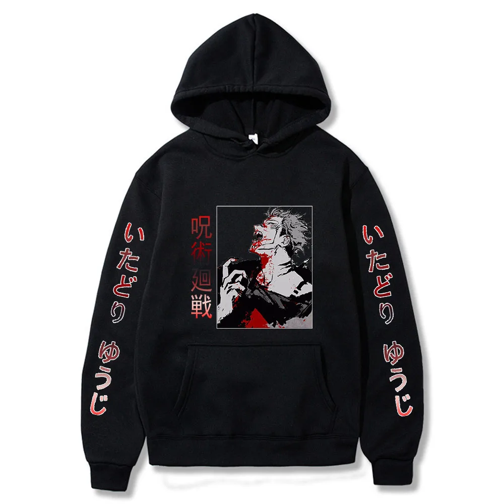 

Pure Cotton Jujutsu Kaisen Printed Long Sleeve Hoodies Pullovers Autumn Winter Sweatshirt