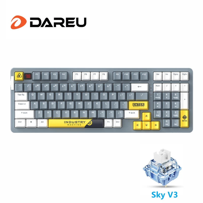 

Механическая игровая клавиатура Dareu A98 RGB, популярная перезаряжаемая клавиатура Sky V3 с клавишами PBT для компьютерных игр