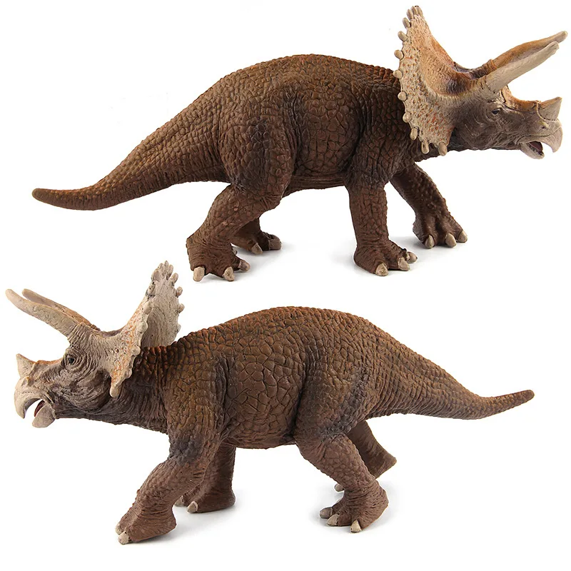 Big Jurassic World Park Dinosaurs Figures Triceratops Toy Model Soft PVC Hand Painted Animal Collection Toys for Children Gift
