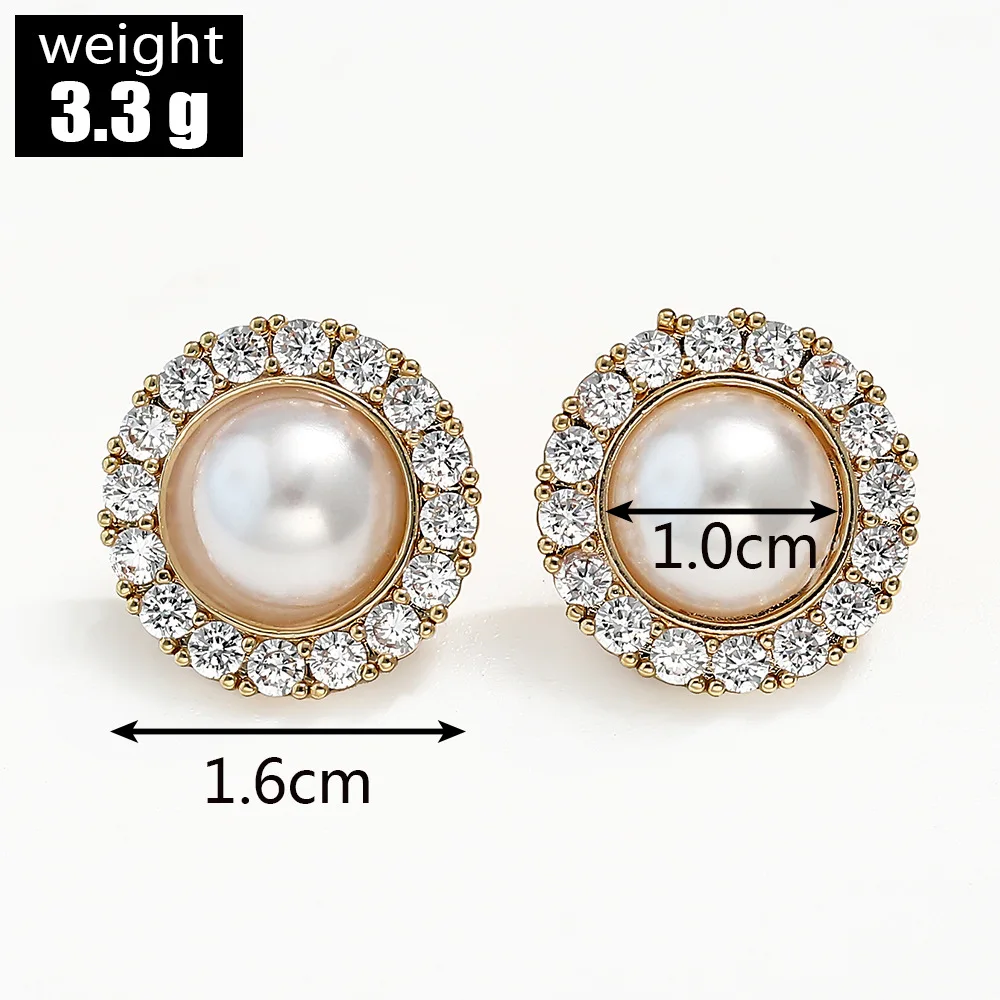 

Korean Design Elegant Simulated Pearl Big Round Clip on Earrings Non Pierced Baroque Pearl Ear Clips for Women Jewelry Wholesale