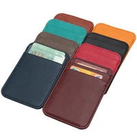 1pc retro leather card wallet women men business bank card holder thin credit card case small id card holder cash pocket purse
