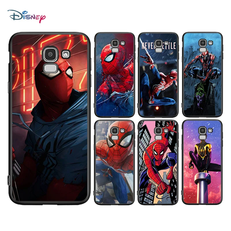 

Marvel Super Hero Avengers Spider-Man For Samsung Galaxy J2 J3 J4 Core J5 J6 J7 J8 Prime Duo Plus TPU Silicone Black Phone Case