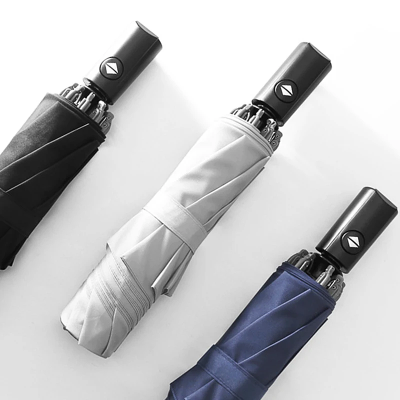 Автоматический обратный зонт для мужчин и женщин 8 ребер ветрозащитный гольфа