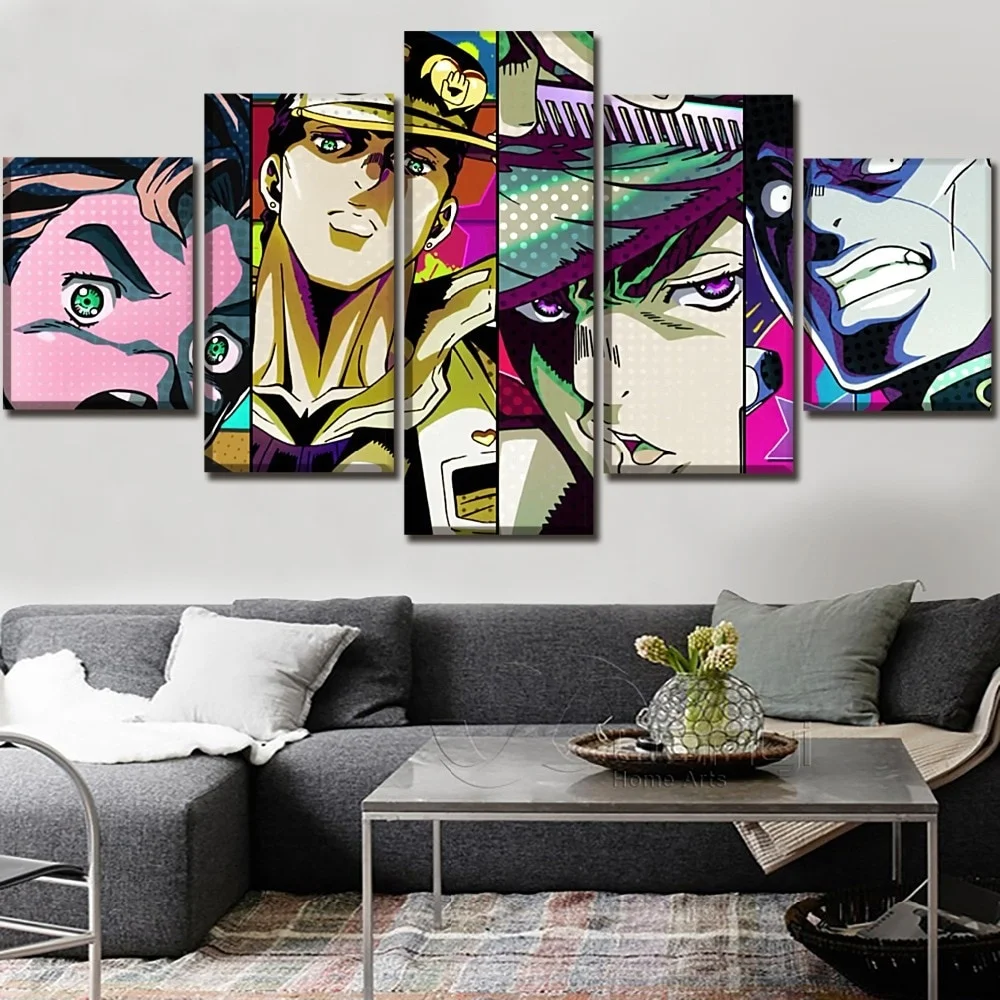 

Anime Movie Characters Adventure 5 Panel Picture Print Wall Art Canvas Painting Wall Decor for Living Room Poster No Framed