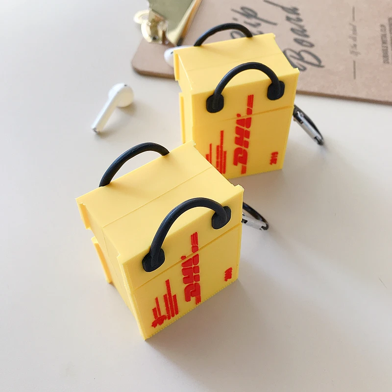 Смешной милый мягкий чехол для DHL сумка для Apple Airpods 2/1 крышка мультфильм силиконовые Bluetooth наушники Защитные чехлы для airpod наушники Капа