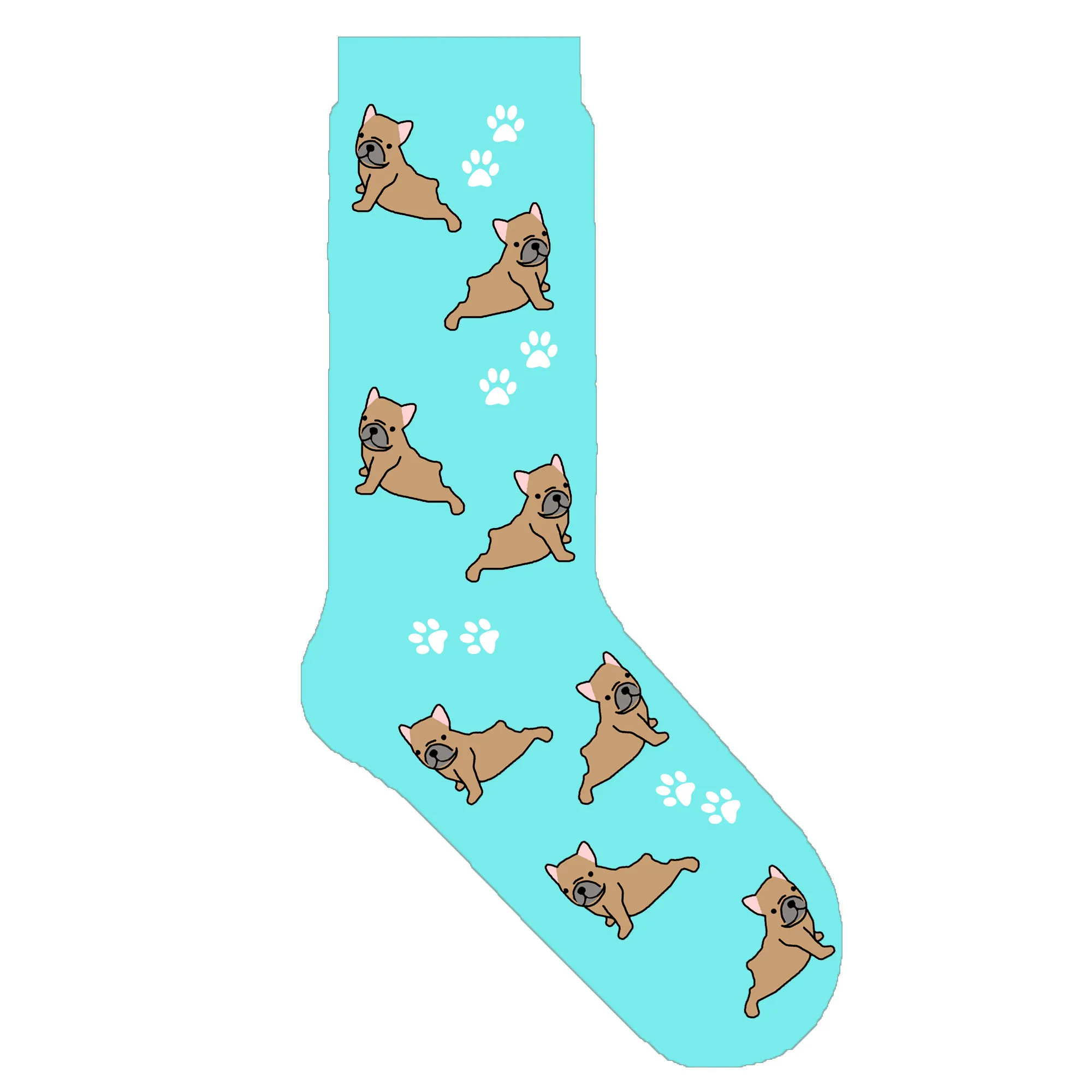 frenchie doggie cute Французский щенок бульдога, носки для собак для женщин, унисекс, французский бульдог, новинка, носки с лапой, милые женские носки, 50 пара/лот - Цвет: frenchie doggie cute