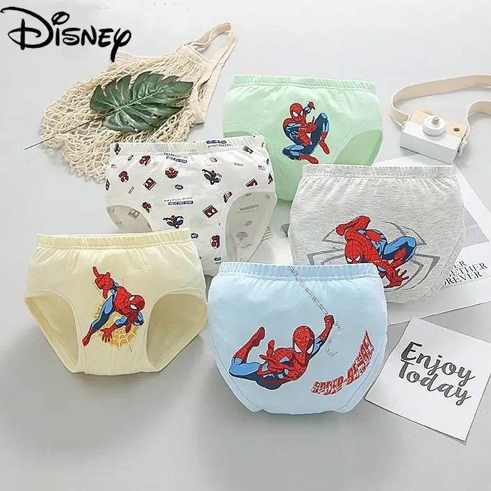 

Disney Summer New 2021 Fashion Trend Cute Cartoon Shorts Casual and Comfortable Cotton Children's Briefs Random 2PCS