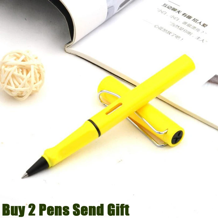 Roller Pen Yellow Брендовая Шариковая ручка для бизнеса Safari, хорошее качество, шариковая ручка для студентов, купить 2 ручки, отправить подарок - Цвет: Roller Pen Yellow