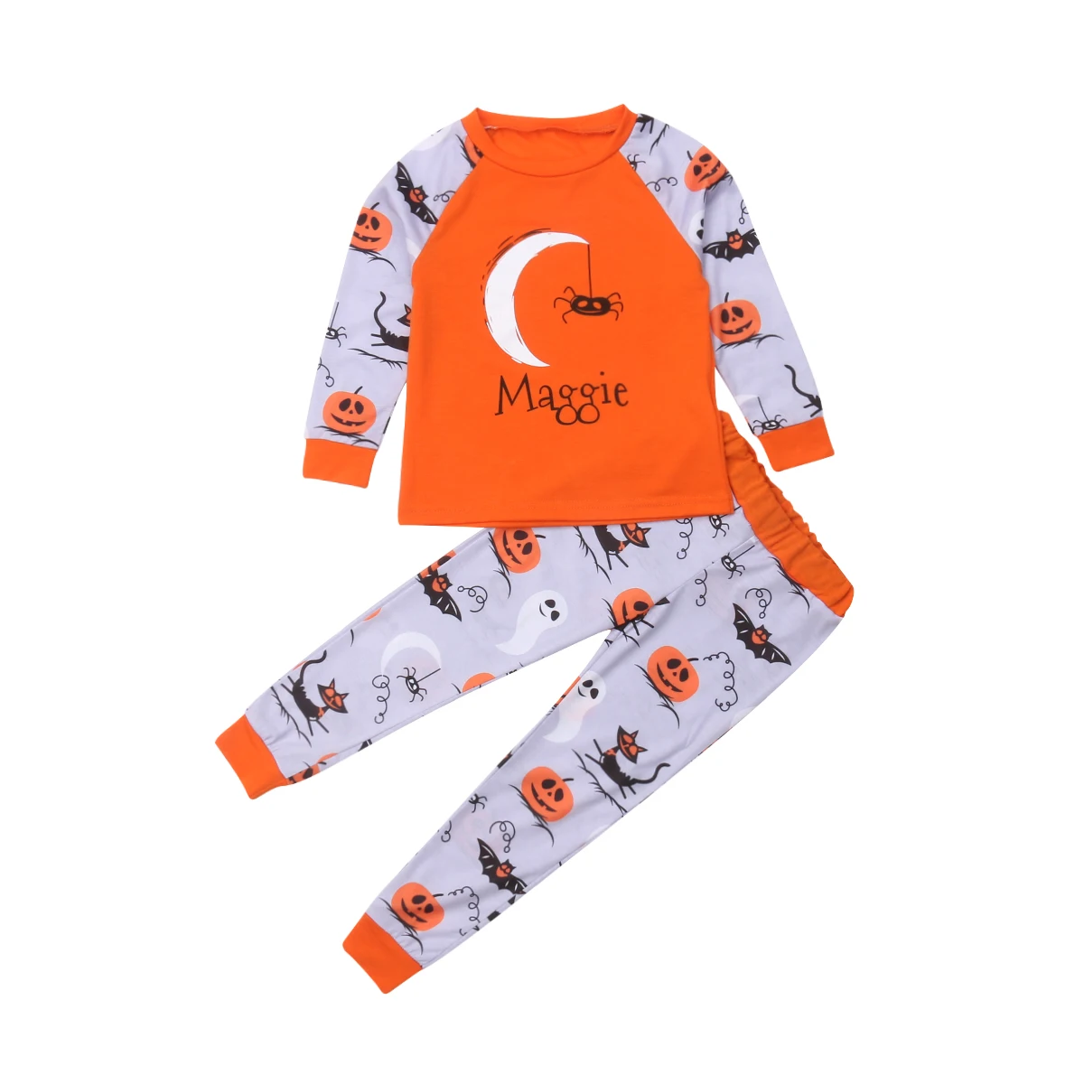 Лидер продаж модные одинаковые пижамы для всей семьи на Хэллоуин комплект одежды