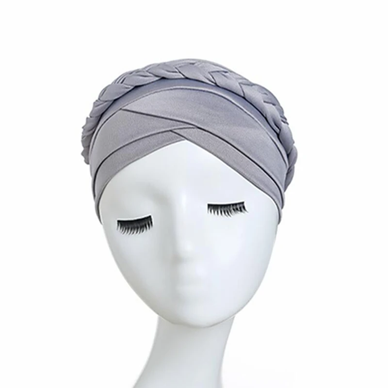 Новые женские шапки мусульманская Европа Америка монохромный один Плетеный