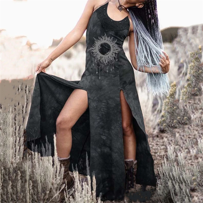 Винтажная Женская одежда для косплея в средневековом стиле с принтом женщин