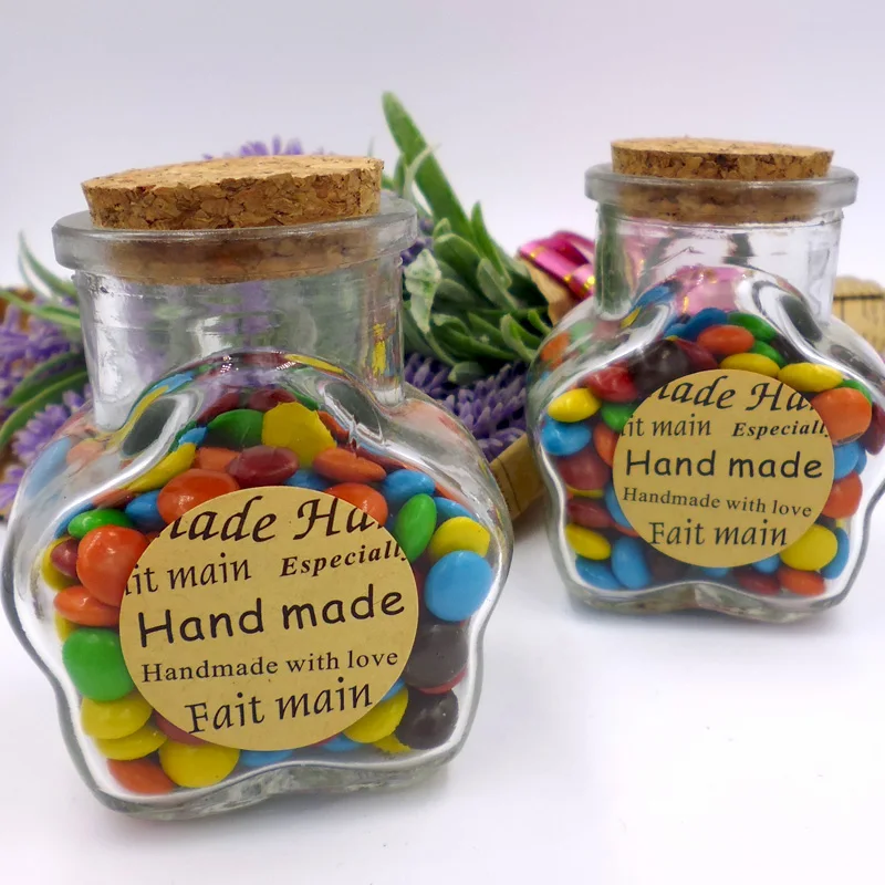 Винтажная крафт бумага Круглая этикетка ручной работы наклейка для выпечки