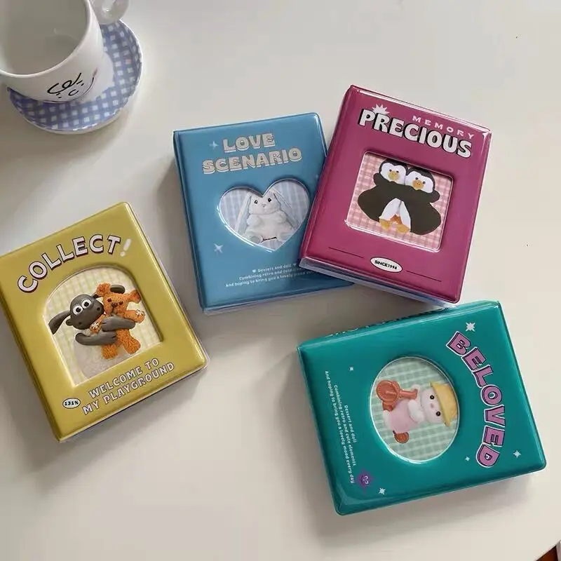 

MINKYS Kawaii 3 inch Photocards Collect Book Photo Storage Book With 2PCS Sticker Gift School Stationery