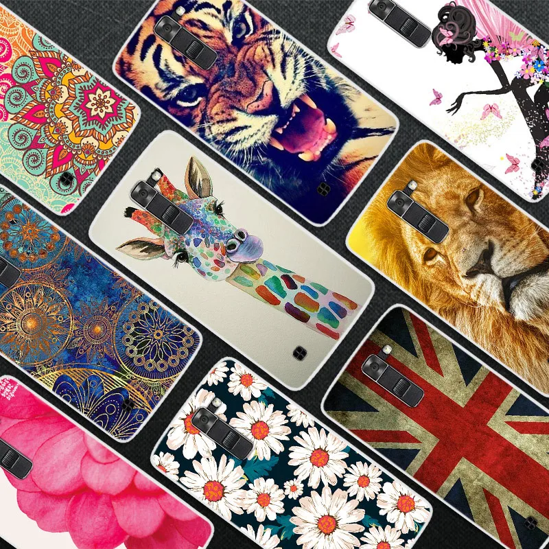 Ultra Slim Cartoon Animal Tiger Soft Silicone Phone Cases For LG K10 2016 Case Fundas K8 Cover K7 Coque |