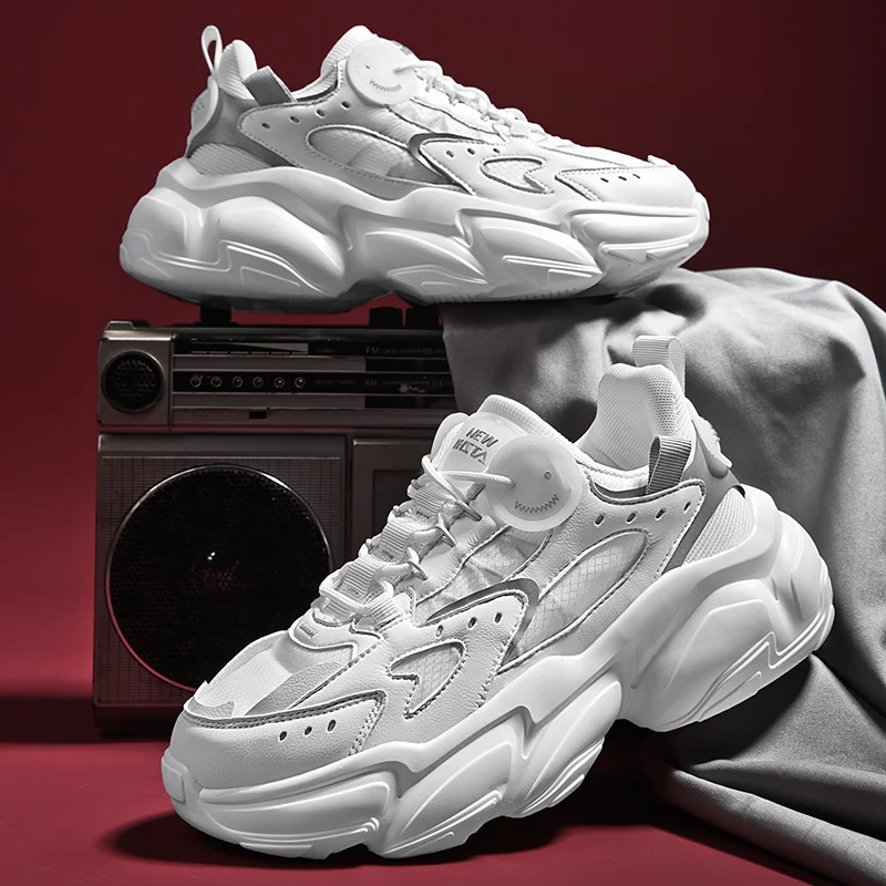 

Кроссовки унисекс на шнуровке, массивные легкие, для бега и ходьбы, тенниса