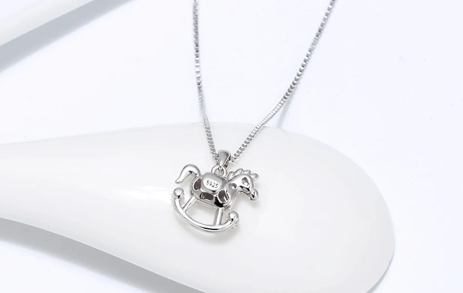 ORSA JEWELS S925 подвеска в форме карусели детский кулон с Каруселью с прозрачным AAAA Цирконом уникальные Простые Ювелирные изделия SN179