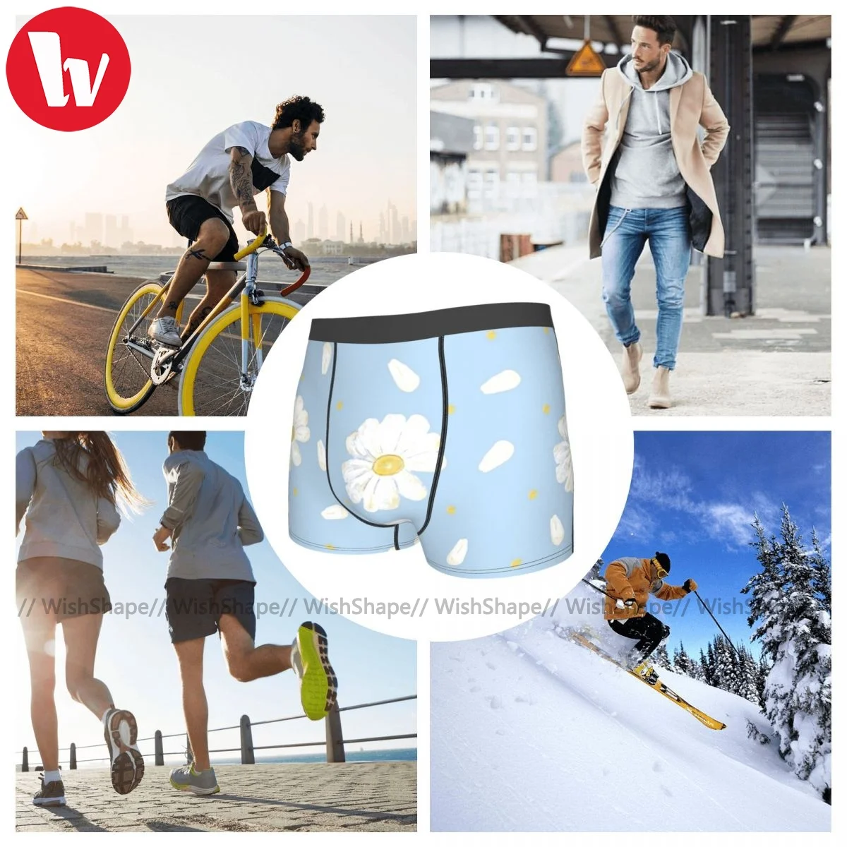 

Daisy Underwear Custom Polyester Pouch Trunk Hot Male Sexy Boxer Brief