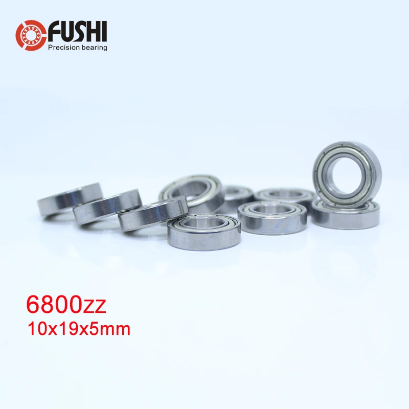 

6800ZZ Bearing ABEC-5 (10PCS) 10*19*5 mm Metric Thin Section 6800Z Ball Bearings 6800 ZZ 61800