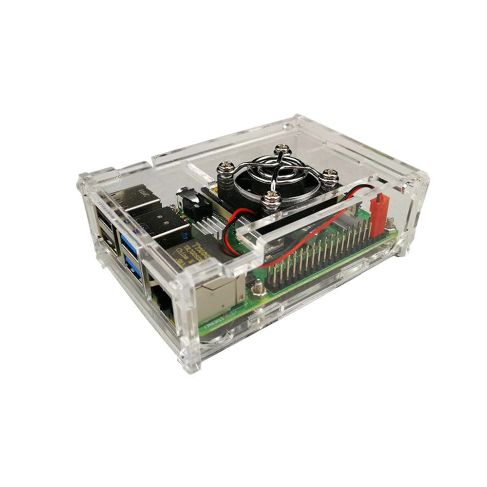 Raspberry Pi 4 чехол корпус с охлаждающим вентилятором Защитная крышка для Модель B