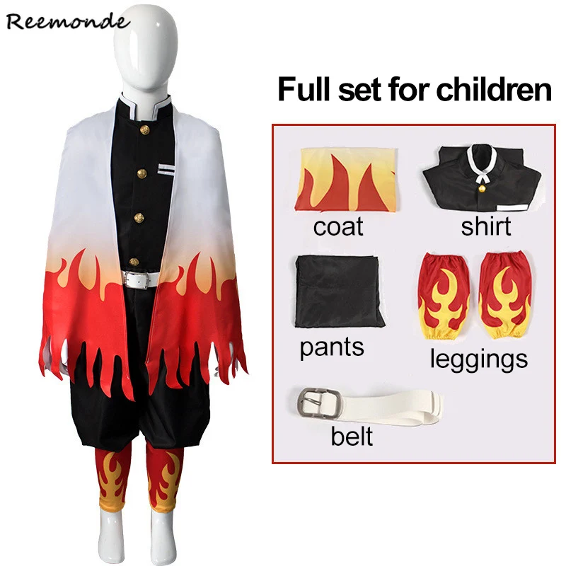 Детский костюм для косплея из Кимоно рассекающий демонов рубашка и штаны пальто