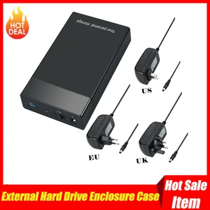 Внешний жесткий диск USB 3,0 на 3,5 дюйма SATA III 5 Гбитс, высокоскоростная передача, UASP, корпус USB3.0 с адаптером питания постоянного тока