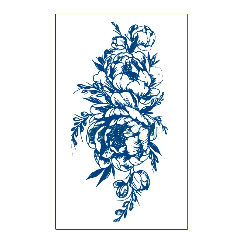 Водостойкая Временная тату-наклейка с соком меч цветок девушка стойкие