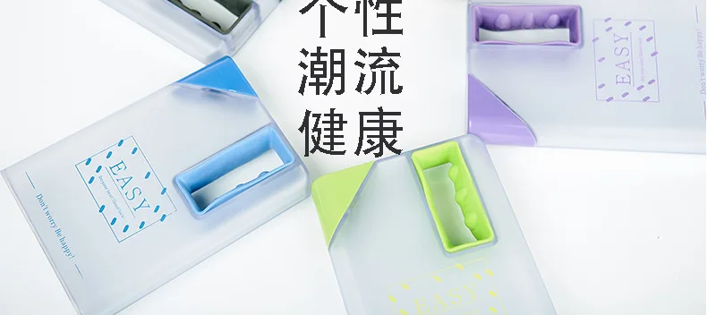 550ML Water Bottle Shaker Sport Bottle Plastic Portable Memo Notebook Paper Water Bottle Creative Travel Sports Flat Kettle