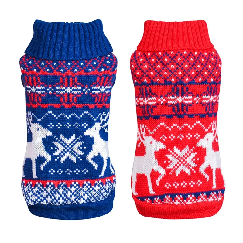 Теплый свитер для домашних животных Сезон осень зима Рождественский с лосем