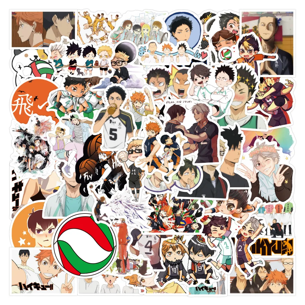 

10/30/50PCS Animation Volleyball Youth Graffiti Waterproof Sticker Suitcase Notebook Refrigerator Skateboard Water Cup Wholesale