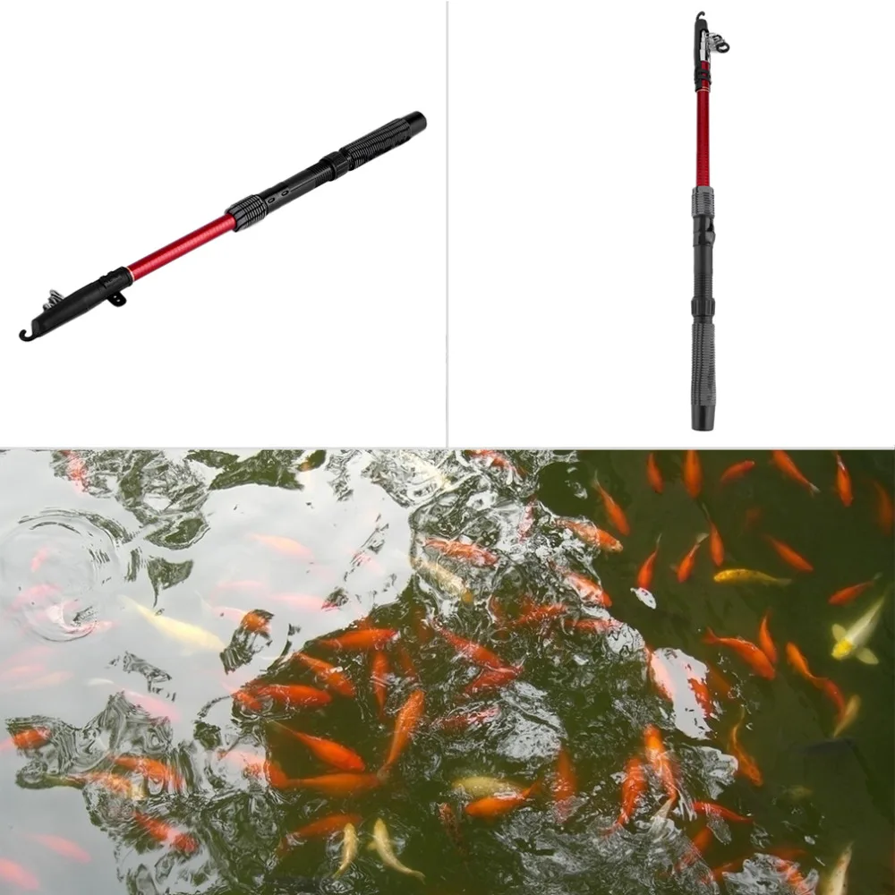 

OUTAD Fishing Rod 1.8m Telescopic Saltwater Fish Hand Fiberglass Spinning Rod Luxury Pole Device Carp Fishing Tackle Tool