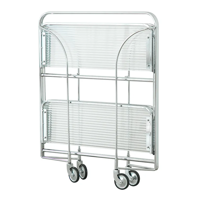kitchen glass shelf floor trolley storage trolley trolley storage cabinet multifunctional rotating storage rack foldable free global shipping