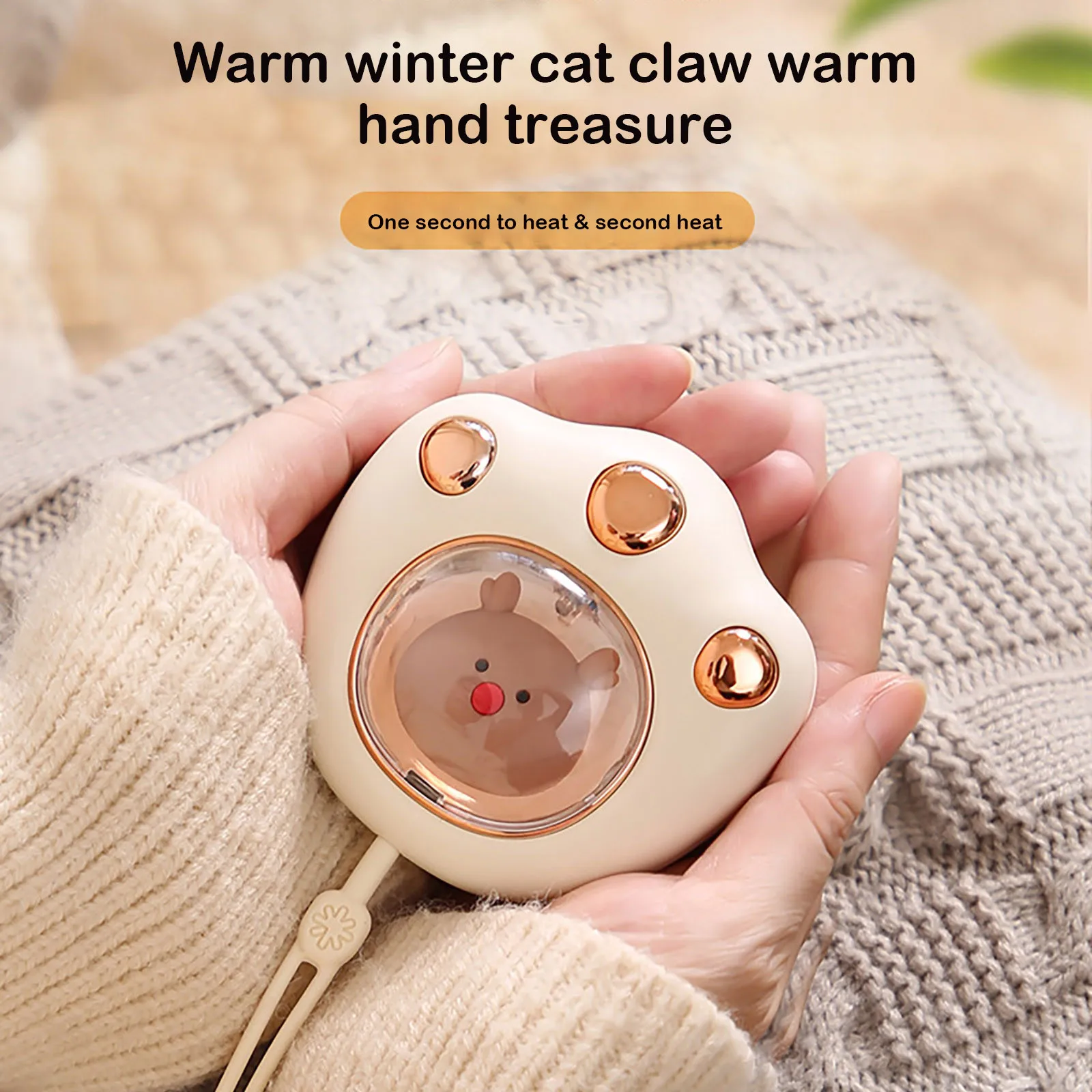 

Winter Mini Hand Warmer Heating Pad Usb Rechargeable Handy Warmer Heater Pocket Mini Cartoon Cute Electric Heater Warm 1200mah