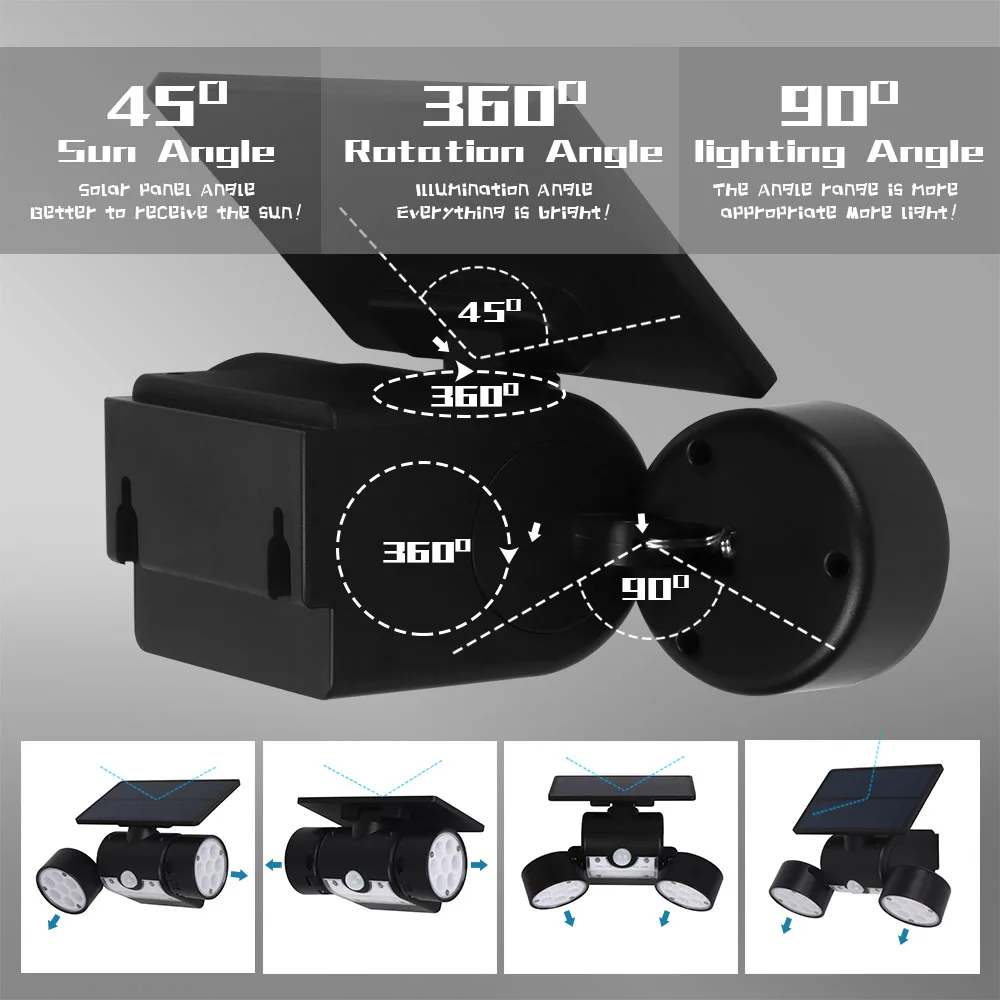 Наружное освещение на солнечной батарее 30 светодиодный светильник безопасности