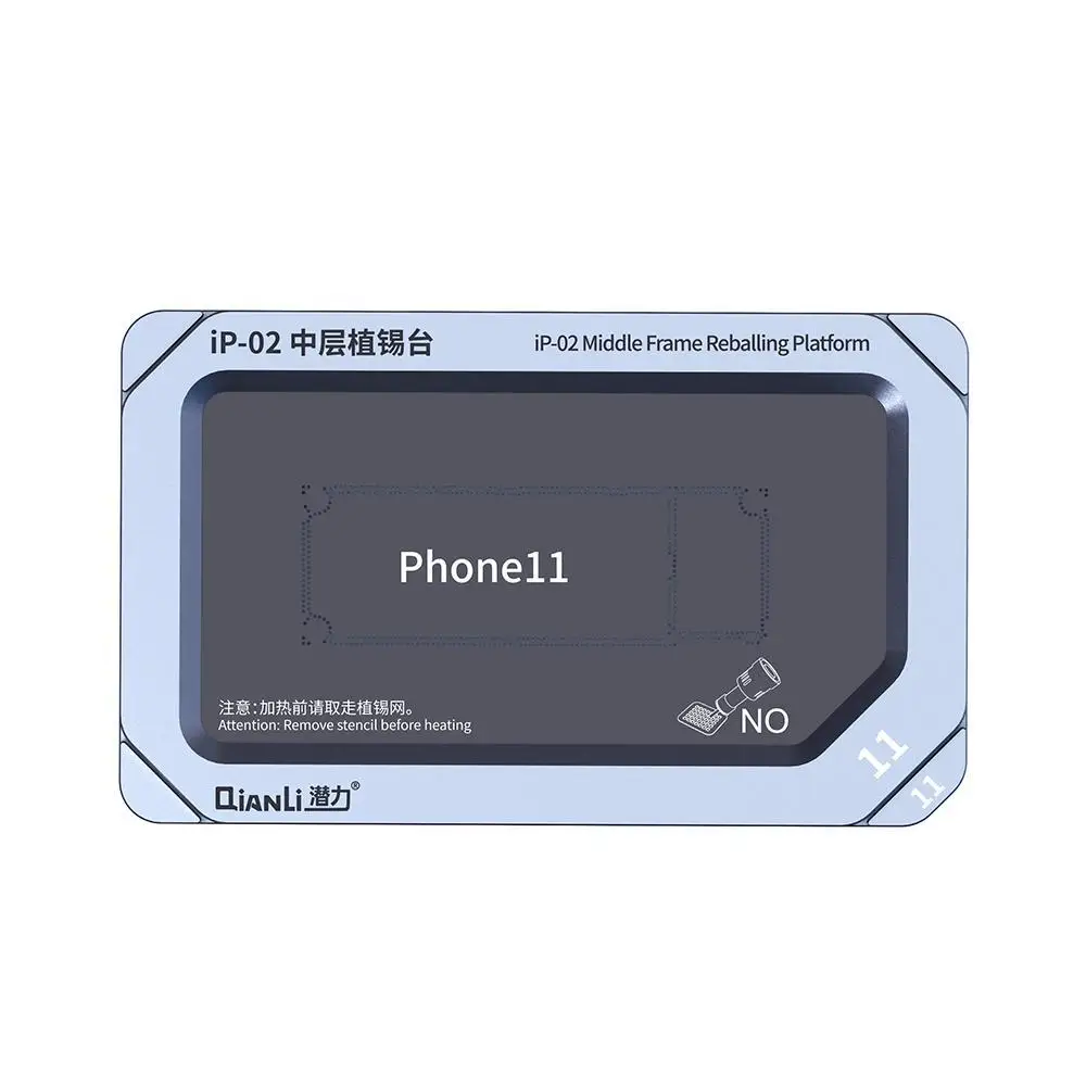 

Qianli 3D Metal BGA Reballing Stencil Platform For iPhone X/XS/MAX 11 Pro Max Logicboard Middle Layer Planting Tin Template Net