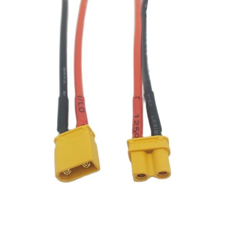 

Штекер для аккумулятора XT30U, штекер ESC, переходник с женским и мужским разъемами, преобразователь 16/18/22/24 AWG, мягкий силиконовый провод для рад...