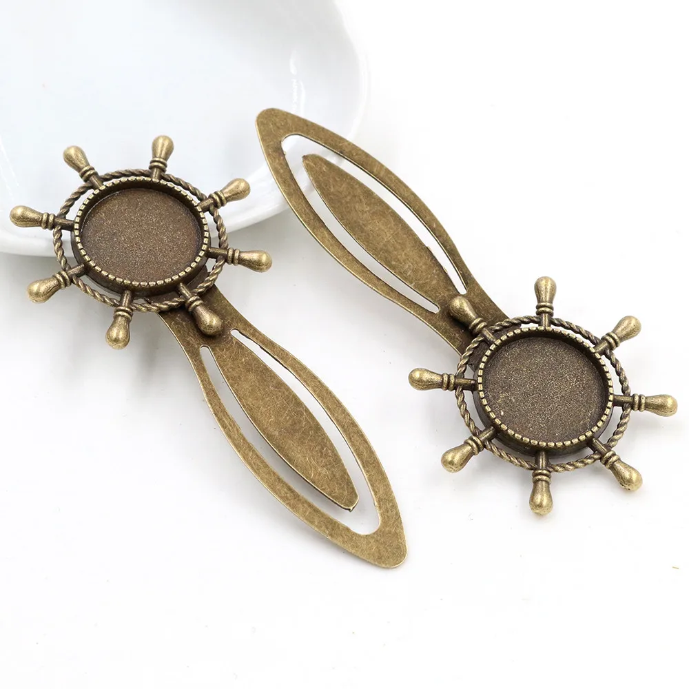 Новая мода 2 шт 18 мм Внутренний размер Античная бронзовая Посеребренная