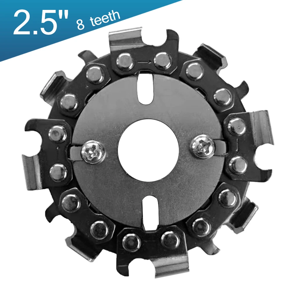 

2.5 Inch 8 Tooth Grinding Chain Plate Woodworking Chain Plate Wood Carving Disc For Grinder Tool Accessories Grinder Saw Disc
