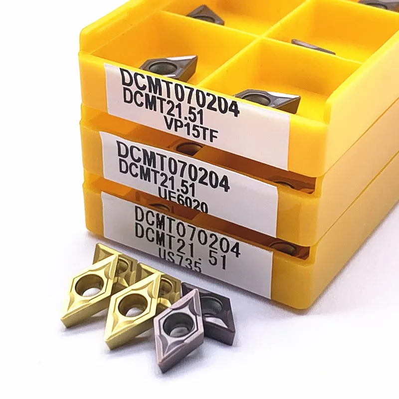 Токарный инструмент DCMT070204 DCMT070208 DCMT11T304 DCMT11T308 VP15TF UE6020 US735 токарный DCMT 070204/070208